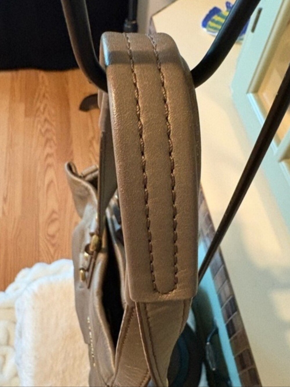 Coach Bronze Leather Tote Bag with Dual Handles - Picture 4 of 8